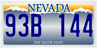 NV license plate 93B144