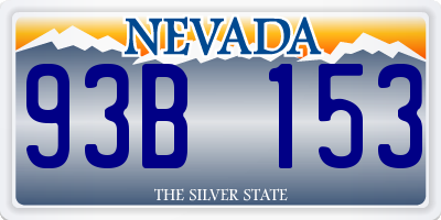 NV license plate 93B153