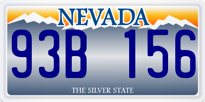 NV license plate 93B156