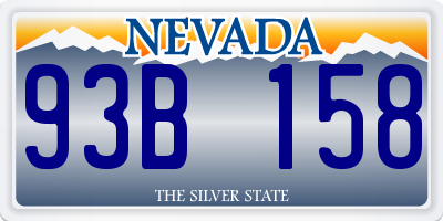 NV license plate 93B158