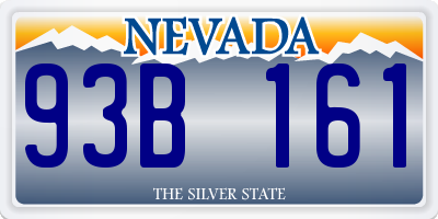 NV license plate 93B161