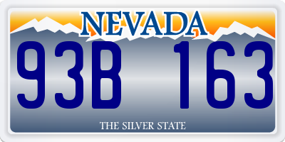 NV license plate 93B163
