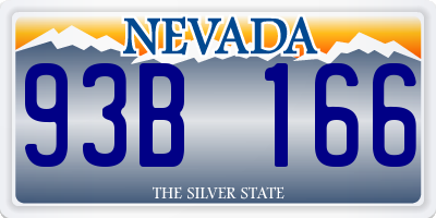 NV license plate 93B166