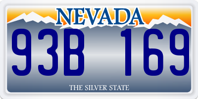NV license plate 93B169