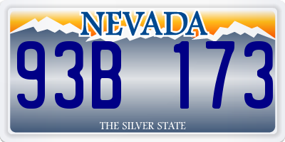 NV license plate 93B173