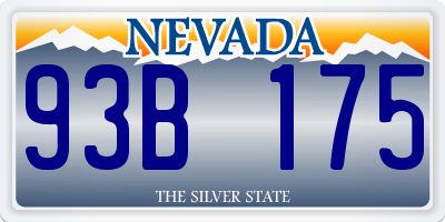 NV license plate 93B175