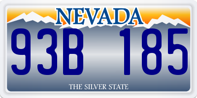 NV license plate 93B185