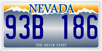 NV license plate 93B186