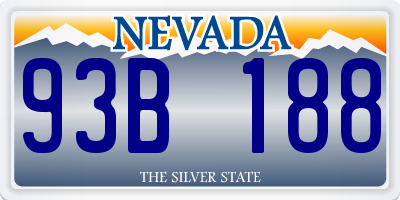 NV license plate 93B188