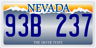 NV license plate 93B237