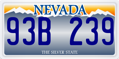 NV license plate 93B239