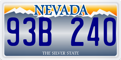 NV license plate 93B240