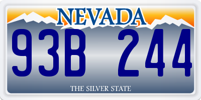 NV license plate 93B244