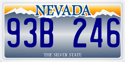 NV license plate 93B246