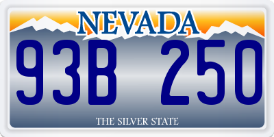 NV license plate 93B250