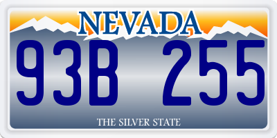 NV license plate 93B255