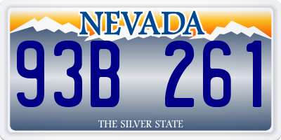 NV license plate 93B261