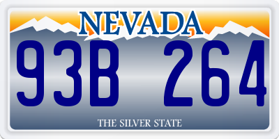 NV license plate 93B264