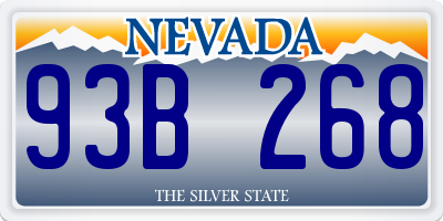 NV license plate 93B268