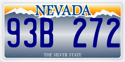 NV license plate 93B272