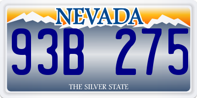 NV license plate 93B275