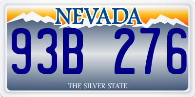 NV license plate 93B276