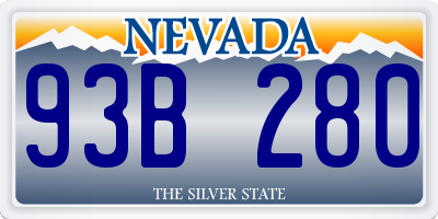 NV license plate 93B280