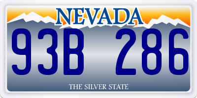 NV license plate 93B286