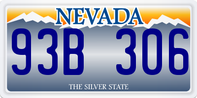 NV license plate 93B306