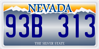 NV license plate 93B313
