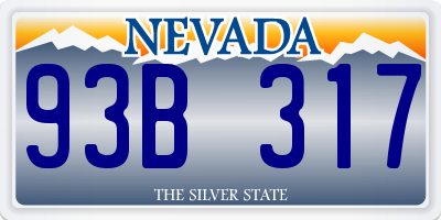 NV license plate 93B317