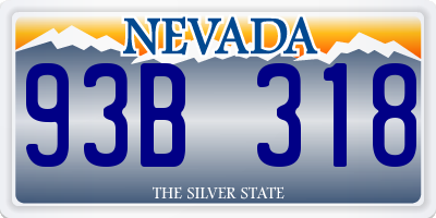 NV license plate 93B318