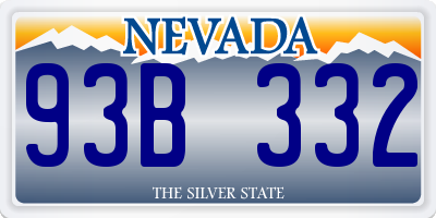 NV license plate 93B332