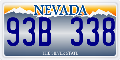 NV license plate 93B338