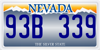NV license plate 93B339