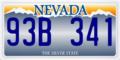 NV license plate 93B341