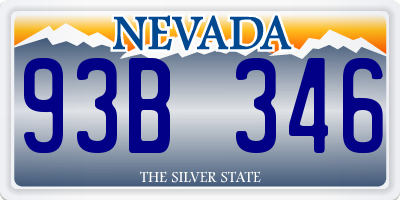 NV license plate 93B346