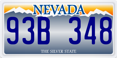 NV license plate 93B348