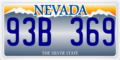 NV license plate 93B369