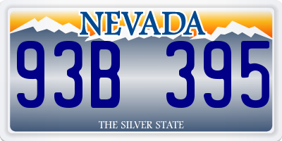 NV license plate 93B395