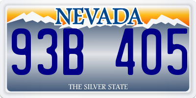 NV license plate 93B405