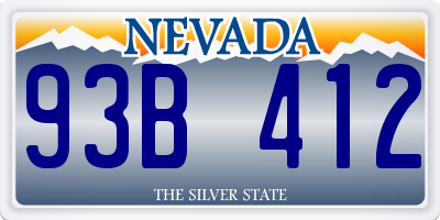 NV license plate 93B412