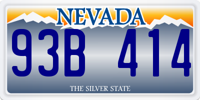 NV license plate 93B414