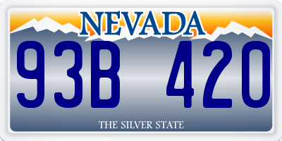 NV license plate 93B420