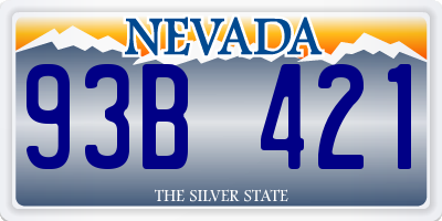 NV license plate 93B421
