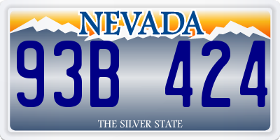 NV license plate 93B424
