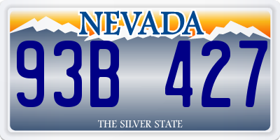 NV license plate 93B427