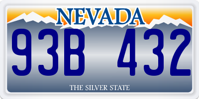 NV license plate 93B432