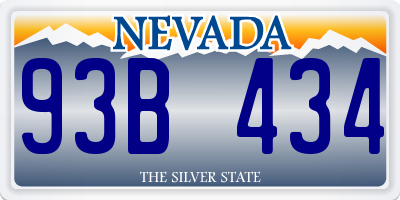 NV license plate 93B434