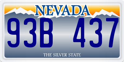 NV license plate 93B437